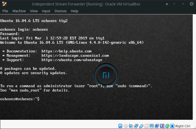 4-Ubuntu Server 16-logged in