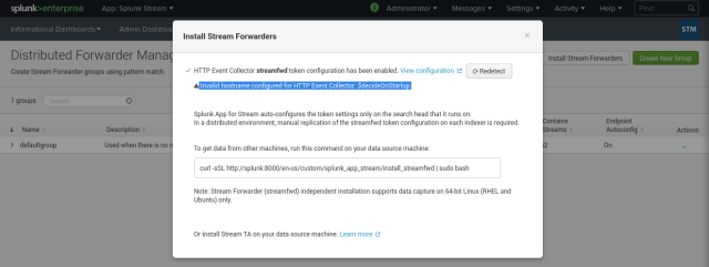 Install Stream Forwarder