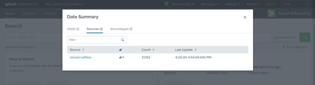 Search and Reporting - sources